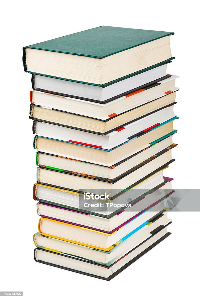 Pila de libros - Foto de stock de Alto - Descripción física libre de derechos
