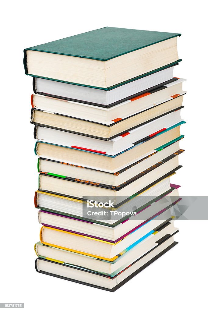 Pila di libri - Foto stock royalty-free di Bianco