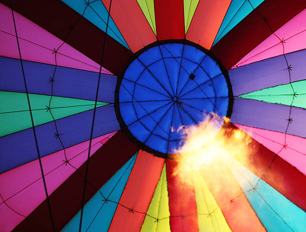 Hot Air Balloon Fire stock photo