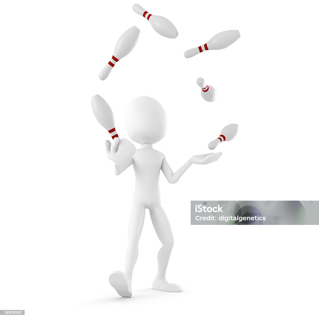 3 d の男性 jongleur 、おもてなしの群衆 - 3Dのロイヤリティフリーストックフォト