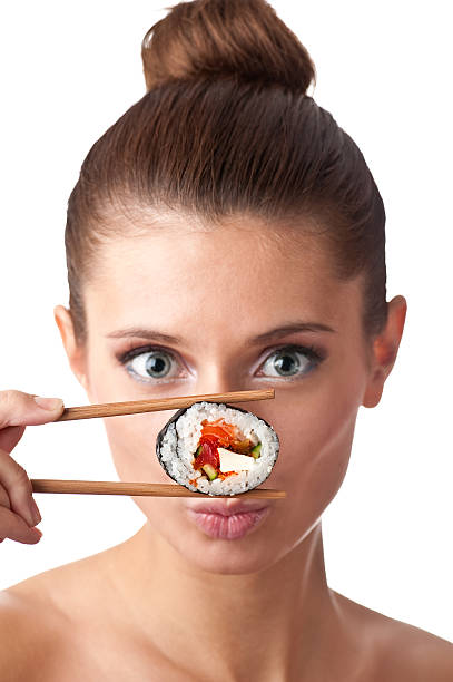 istock Sushi girl isolated 153782251