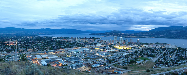 Panoramic view of Kelowna from the Knox Mountain.