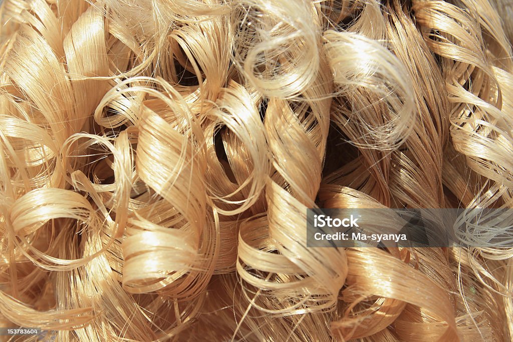 Blondes lockiges Haar - Lizenzfrei Formatfüllend Stock-Foto