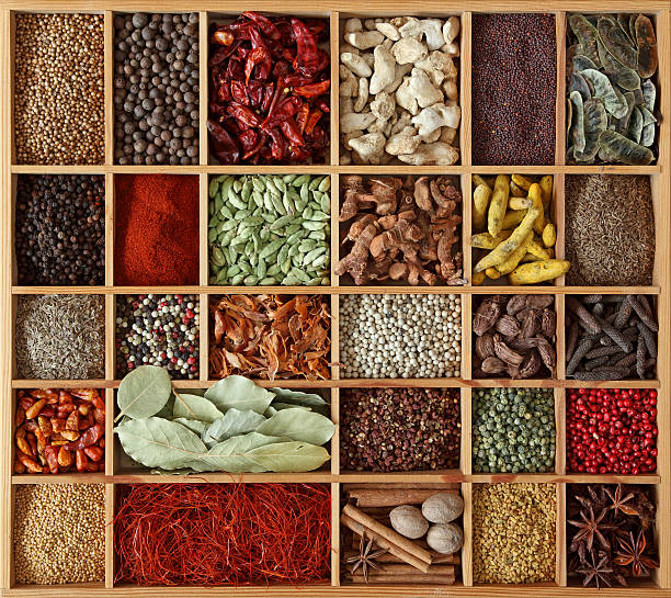 istock Spices in wooden box 153783631