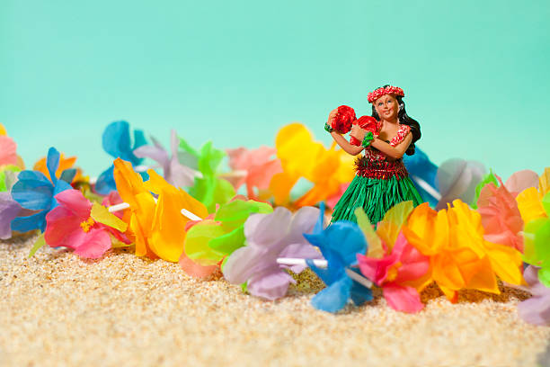 Hula Doll and Lei stock photo