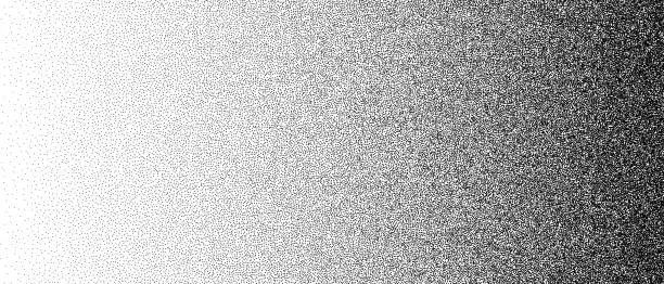 Vector illustration of Gritty texture sand on transparent background.Monochrome noise halftone, grit pattern.Vector isolated illustration