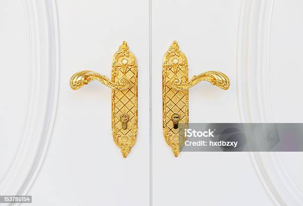 Fancy Gold Door Handles On A House Stock Photo - Download Image Now -  Doorknob, Elegance, Door - iStock