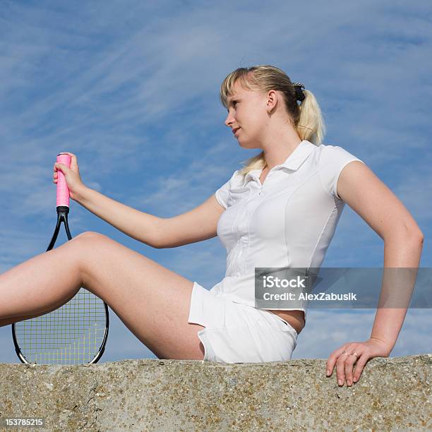 Tennis Im Freien Stockfoto und mehr Bilder von Athlet - Athlet, Blondes Haar, Eine Frau allein