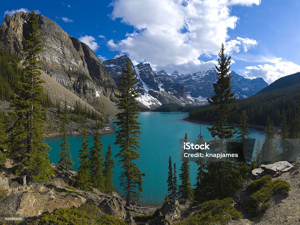 Lago Moraine hermosa Specticle (tamaño grande de archivo - Foto de stock de Acantilado libre de derechos