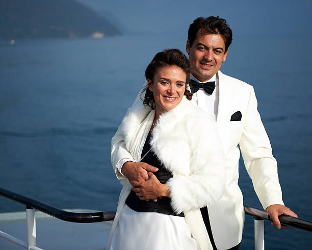 istock Newlyweds Near the Water 153785972