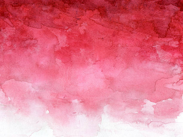 Abstract red watercolor background stock photo