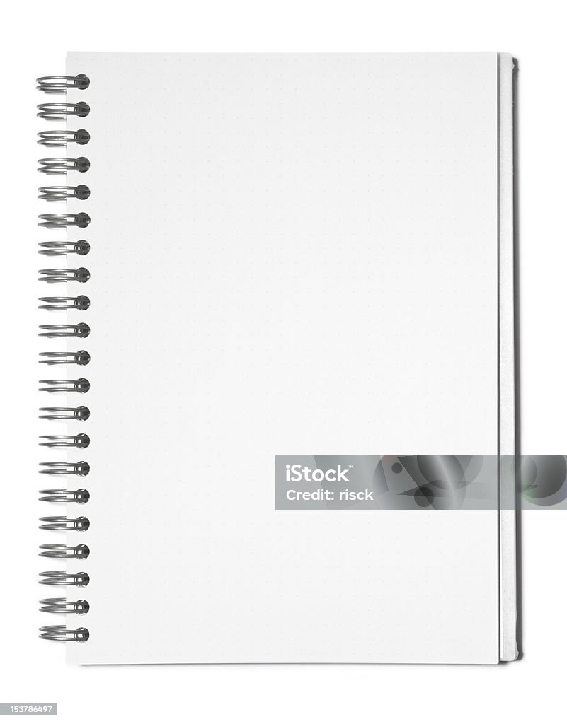 Página do bloco de notas em espiral em branco - Foto de stock de Caderno de Anotação royalty-free