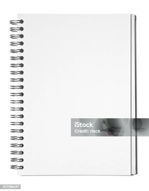 Foto de Página Do Bloco De Notas Em Espiral Em Branco e mais fotos de stock de Caderno de Anotação - Caderno de Anotação, Espiral, Aberto