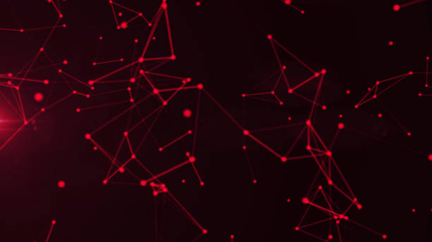 istock 4k Abstract geometric background connecting dots as plexus in red 1537872550