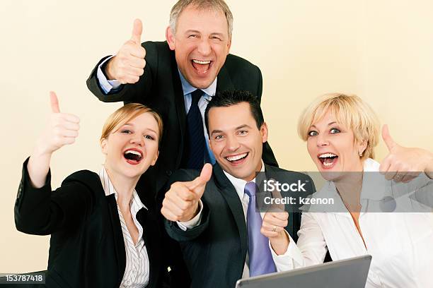 Businesspeople In Office Having Great Success Stock Photo - Download Image Now - Adult, Adults Only, Agreement