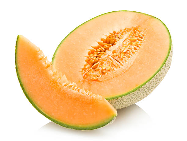 cantaloupe melon cantaloupe melon with a slice isolated on white background melon photos stock pictures, royalty-free photos & images