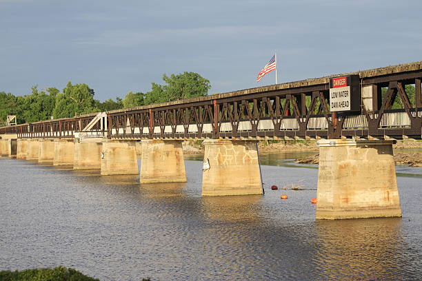 istock Pedestrian Bridge, Arkansas River, Tulsa, Oklahoma 153793211