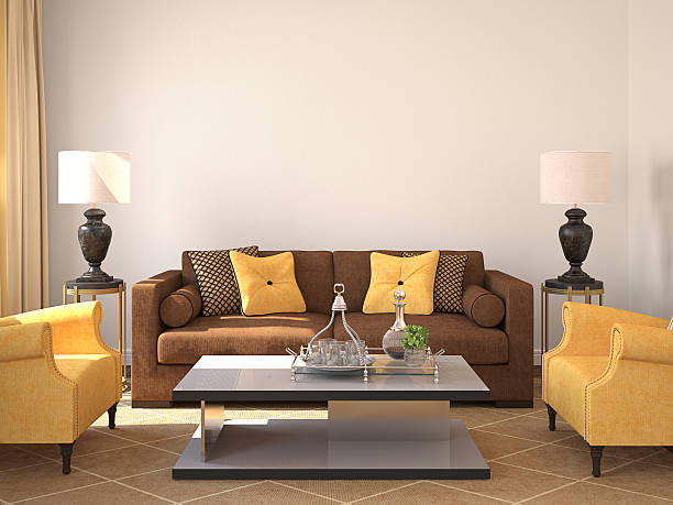 istock Sleek, modern, open designed living room 153793970