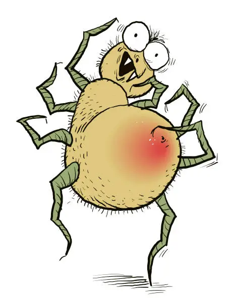 Vector illustration of cute tick