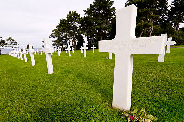 istock Unknown Soldier Tombstone at Normandy Cemetary 153798090