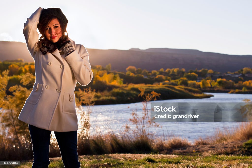 Retrato de una chica hermosa en otoño - Foto de stock de Cheyenne - Wyoming libre de derechos