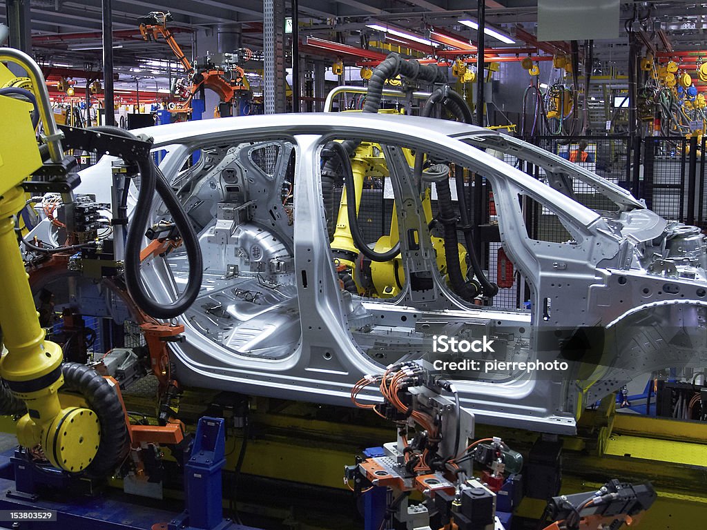 Industria del automóvil - Foto de stock de Fábrica de coches libre de derechos