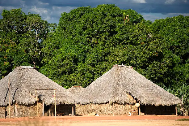 Houses a Xavante Indian village in west-central Brazil
