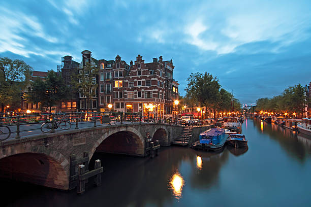 istock Amsterdam by night in the Netherlands 153806327