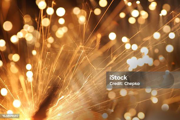 Defocussed Glowing Sparkler With Blurred Motion Stock Photo - Download Image Now - Abstract, Color Image, Defocused