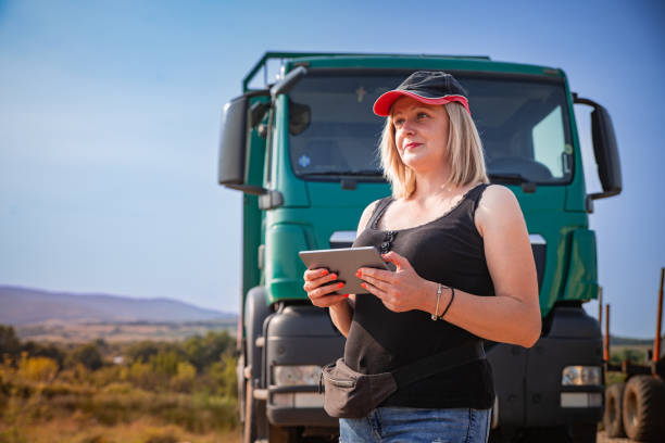 istock Female truck driver 1538115951