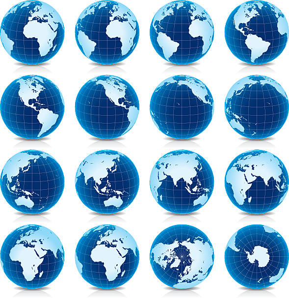 ilustrações de stock, clip art, desenhos animados e ícones de terra globo terra - topography globe usa the americas