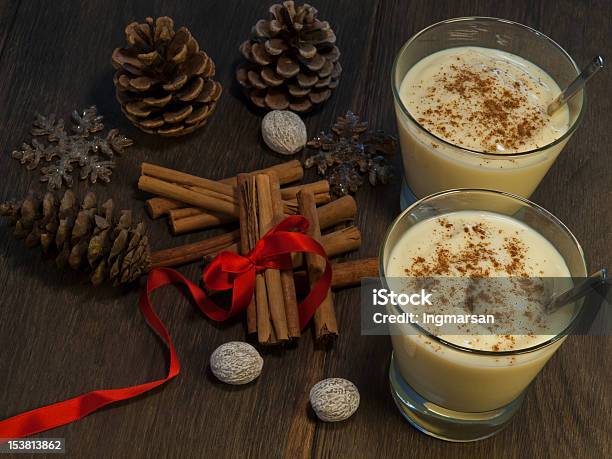 Traditional Eggnog Stock Photo - Download Image Now - Christmas, Custard, Alcohol - Drink
