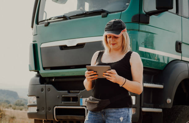 istock Female truck driver 1538140355