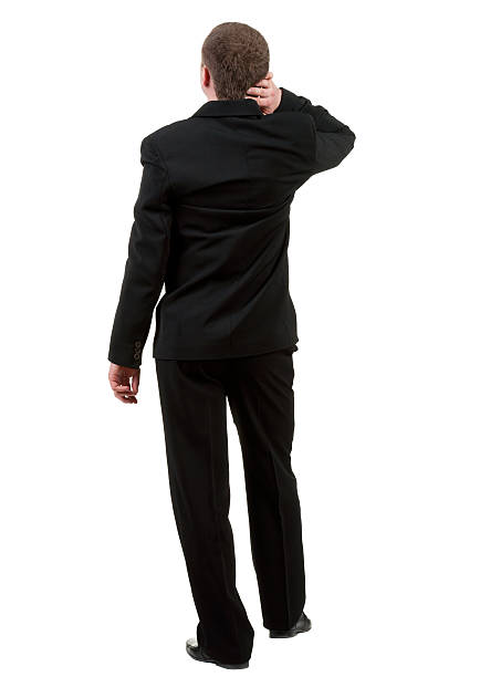 istock Back view of thinking business man 153814354