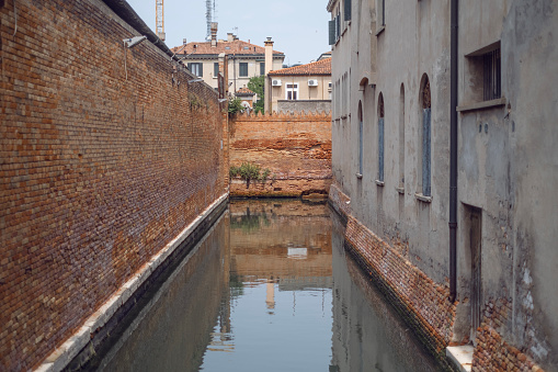 Street View and Prison Walls from Venice in Summer,