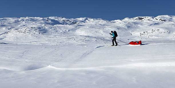 Kungsleden no inverno - foto de acervo