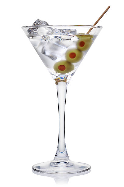 istock Martini with olives and ice cubes. 153816079