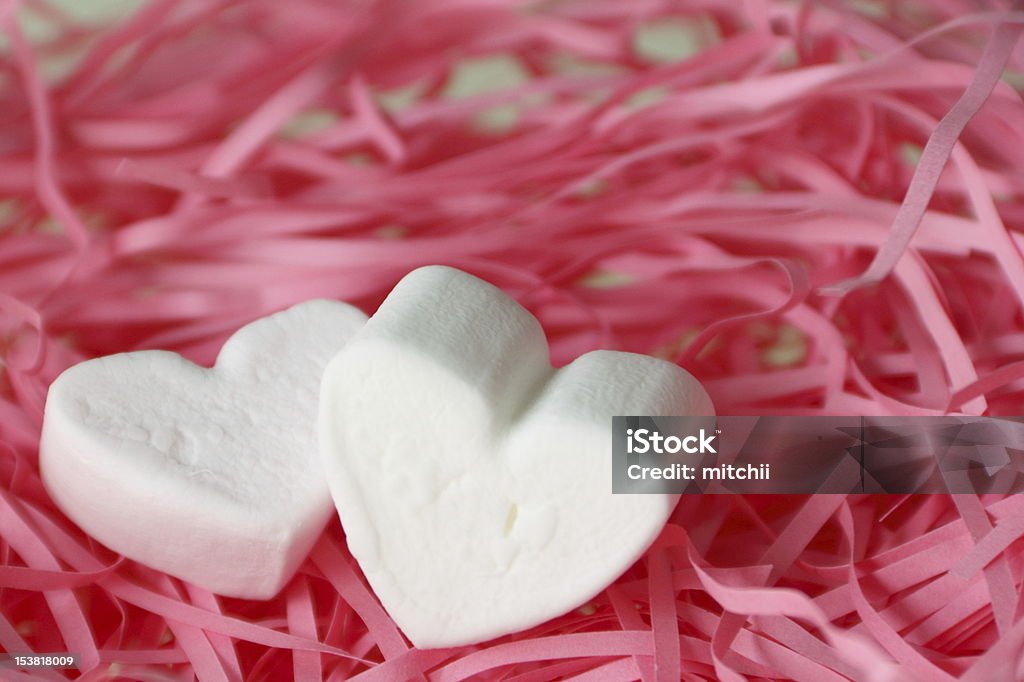 Marshmallow a forma di cuore - Foto stock royalty-free di Amore
