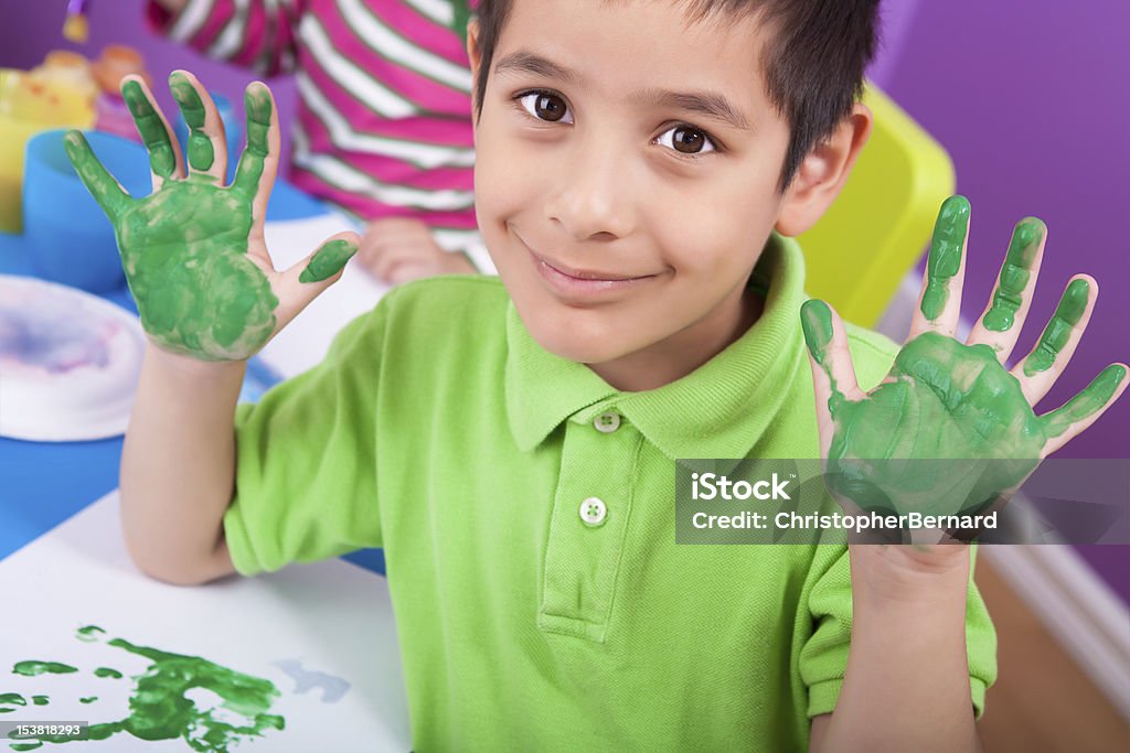 Kinder hand Malerei - Lizenzfrei 4-5 Jahre Stock-Foto