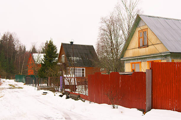 istock Russian village in winter 153818373