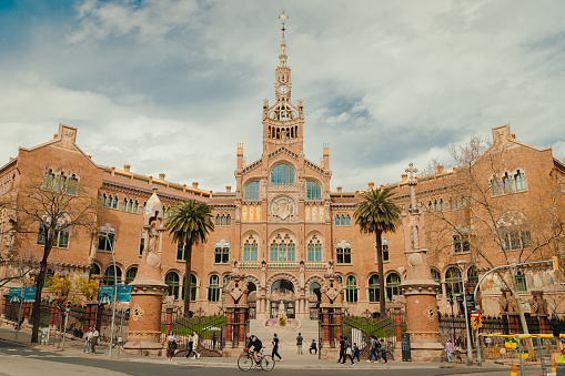 Hospital de la Santa Creu i Sant Pau complex, the world's largest Art Nouveau Site in Barcelona, Catalonia, Spain.3