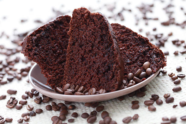 torta al cioccolato - coffee cake foto e immagini stock