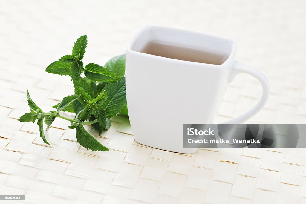 like tea cup of mint tea - tea time Drink Stock Photo