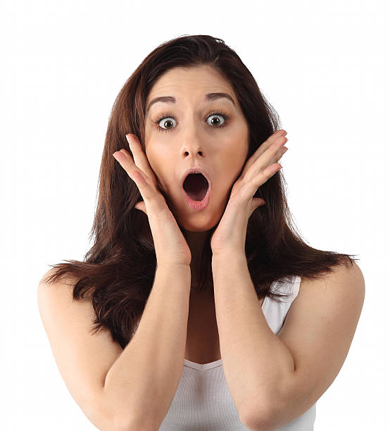 istock Surprised young brunette woman 153823124
