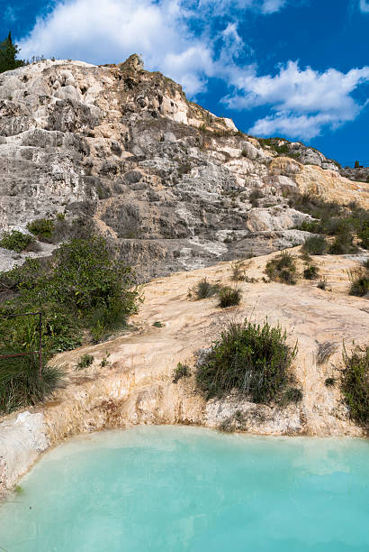 Natural thermal baths stock photo