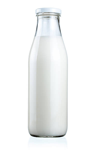 istock Bottle of fresh milk isolated on a white background 153827081