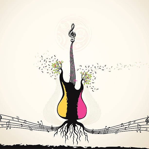 musical abstract vector art illustration