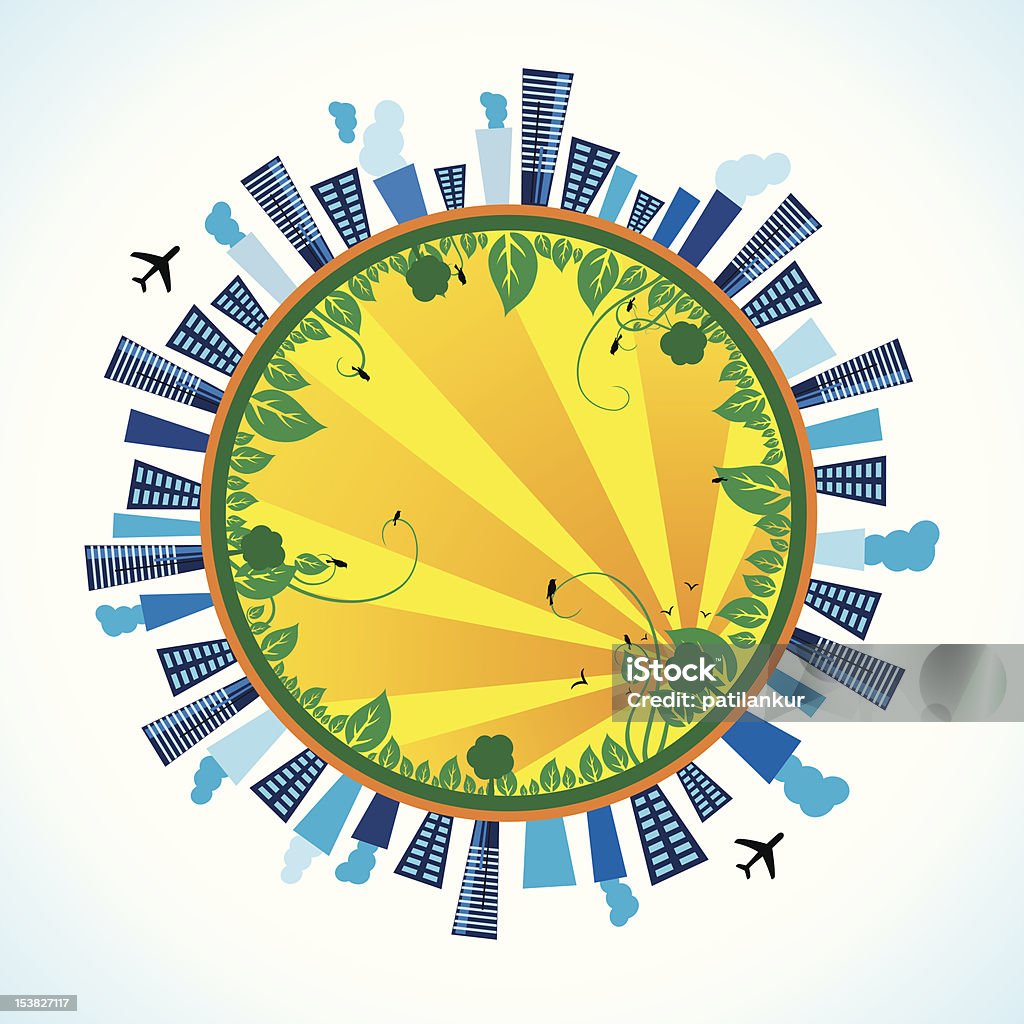 Abstracto de la naturaleza - arte vectorial de Cambio climático libre de derechos