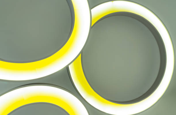 istock Look up to the round ceiling mounted light fixtures. 1538310732