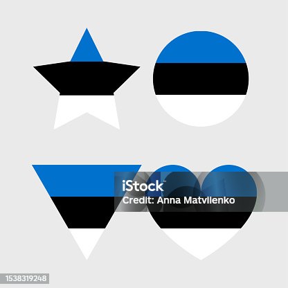 istock Estonia flag vector icons set of illustrations 1538319248